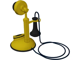 Telephone Old 3D Model preview