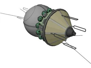 Vostok Spacecraft 3D Model preview