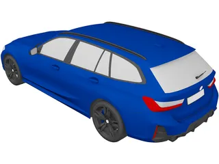 BMW 3-Series Touring (2022) 3D Model preview