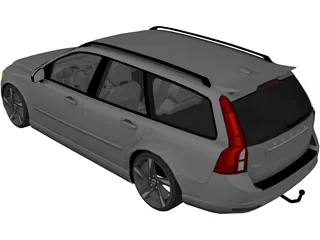 Volvo V50 3D Model preview