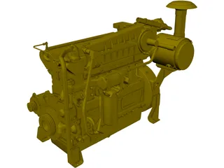 Caterpillar G3306 TA Engine 3D Model preview