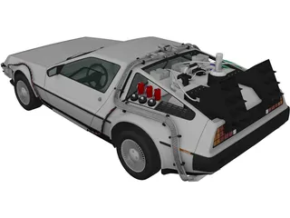 DeLorean DMC-12 BTTF II (1981) 3D Model preview