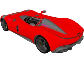 Ferrari SP1 Monza (2019) 3D Model preview