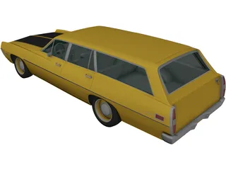 Ford Torino 500 Station Wagon 3D Model preview