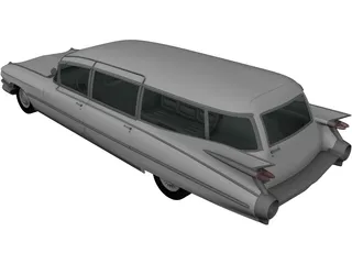 Cadillac Fleetwood 75 Miller-Meteor Hearse 3D Model preview