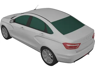 Lada Vesta Sedan (2015) 3D Model preview