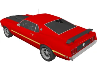 Ford Mustang Mach 1 (1969) 3D Model preview