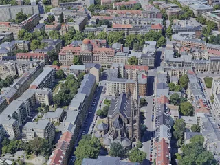 Leipzig City, Germany (2022) 3D Model preview