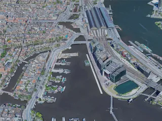 Amsterdam City, Netherlands (2021) 3D Model preview