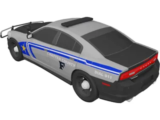 Dodge Charger Police 3D Model preview