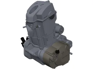 Honda CRF450 Engine 3D Model preview