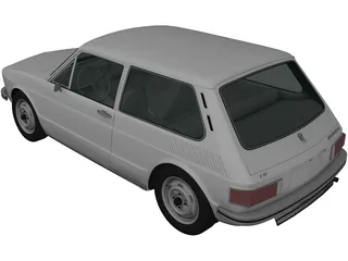 Volkswagen Brasilia (1980) 3D Model preview