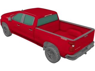 Chevrolet Silverado LT Crew Cab (2018) 3D Model preview