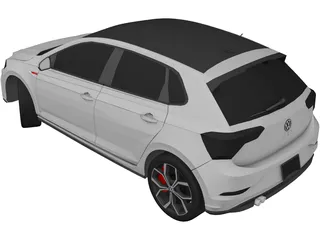 Volkswagen Polo GTi (2023) 3D Model preview
