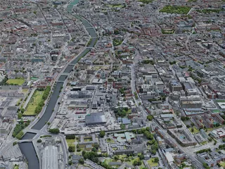 Dublin City, Ireland (2022) 3D Model preview