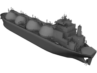 LNG Ship 3D Model preview