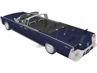 Lincoln Continental (1961) 3D Model preview