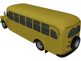 Chevrolet 6700 School Bus (1955) 3D Model preview