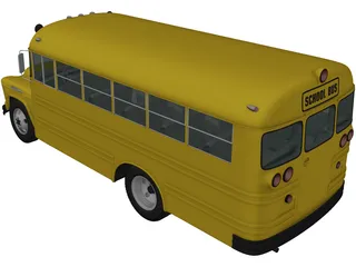 Chevrolet 4500 School Bus (1956) 3D Model preview