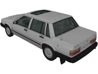 Volvo 740 GL (1985) 3D Model preview
