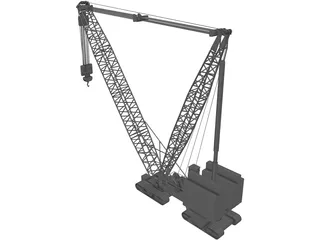 Crane Lamp 3D Model preview