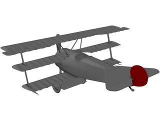 Fokker Dr.I Triplane 3D Model preview
