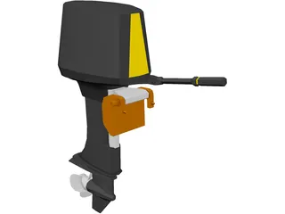 Outboard Motor 30hp 3D Model preview
