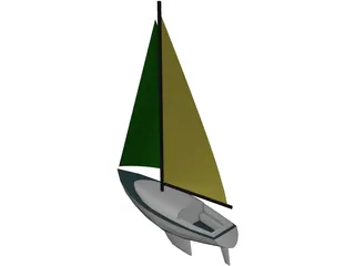 Sailboat 3D Model preview