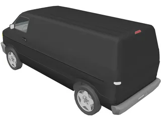 Dodge Van 3D Model preview