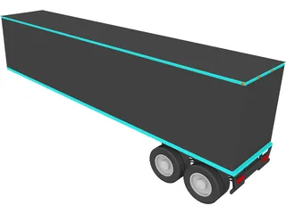 Trailer Box 3D Model preview