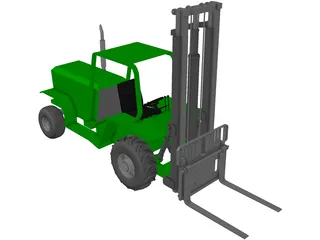 Forklift 3D Model preview