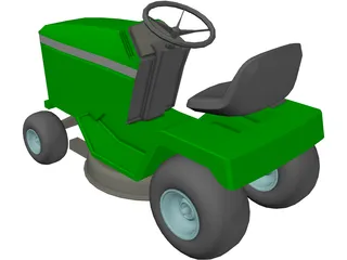 Lawnmower Riding 3D Model preview