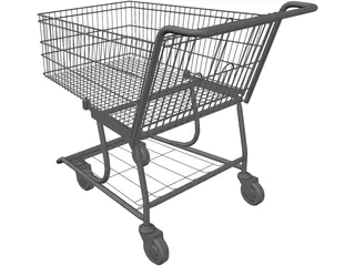 Shopping Cart 3D Model preview