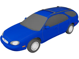 Mercury Sable Wagon (1996) 3D Model preview