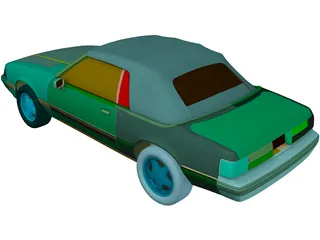 Ford Mustang Convertible (1993) 3D Model preview