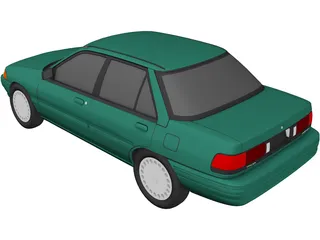 Mercury Tracer (1994) 3D Model preview