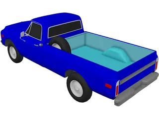 Chevrolet C10 Pickup (1972) 3D Model preview