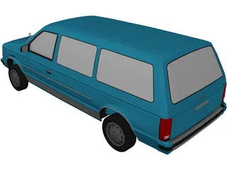 Plymouth Voyager (1987) 3D Model preview