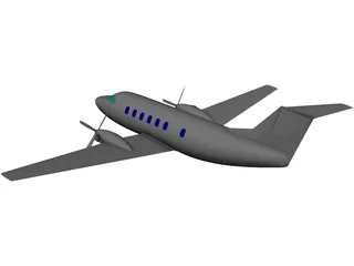 Beechcraft Super King Air 200 3D Model preview