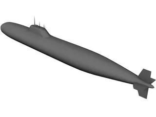 Alpha Submarine 3D Model preview