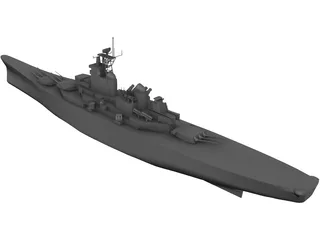 Iowa Battleship 3D Model preview