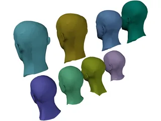 Heads Collection 3D Model preview