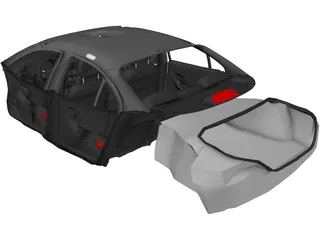 Interior Pontiac Grand Prix (1997) 3D Model preview