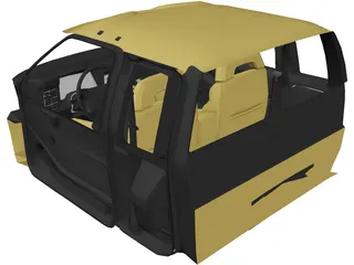 Interior Chevrolet S10 Pickup (1997) 3D Model preview