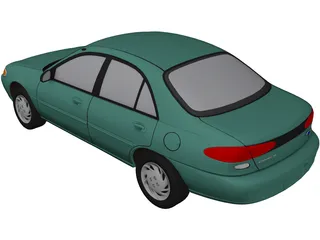 Ford Escort SE (1998) 3D Model preview