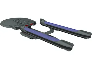 Star Trek Enterprise B 3D Model preview