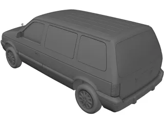 Dodge Caravan (1991) 3D Model preview