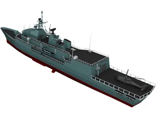 Anzag Class Frigate 3D Model preview