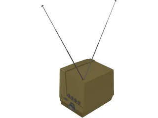 Television Vintage 3D Model preview