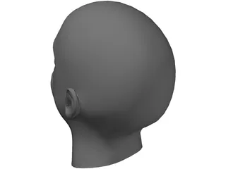 Head African Male 3D Model preview